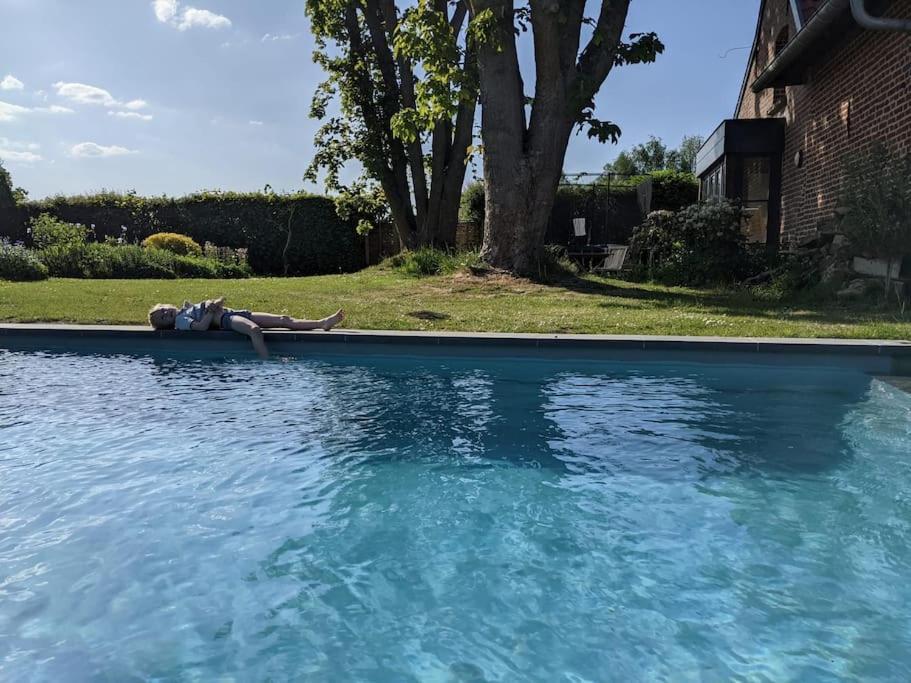 Villa Ferme De Caractere Avec Piscine Et Cheminee Sainghin-en-Mélantois Exterior foto